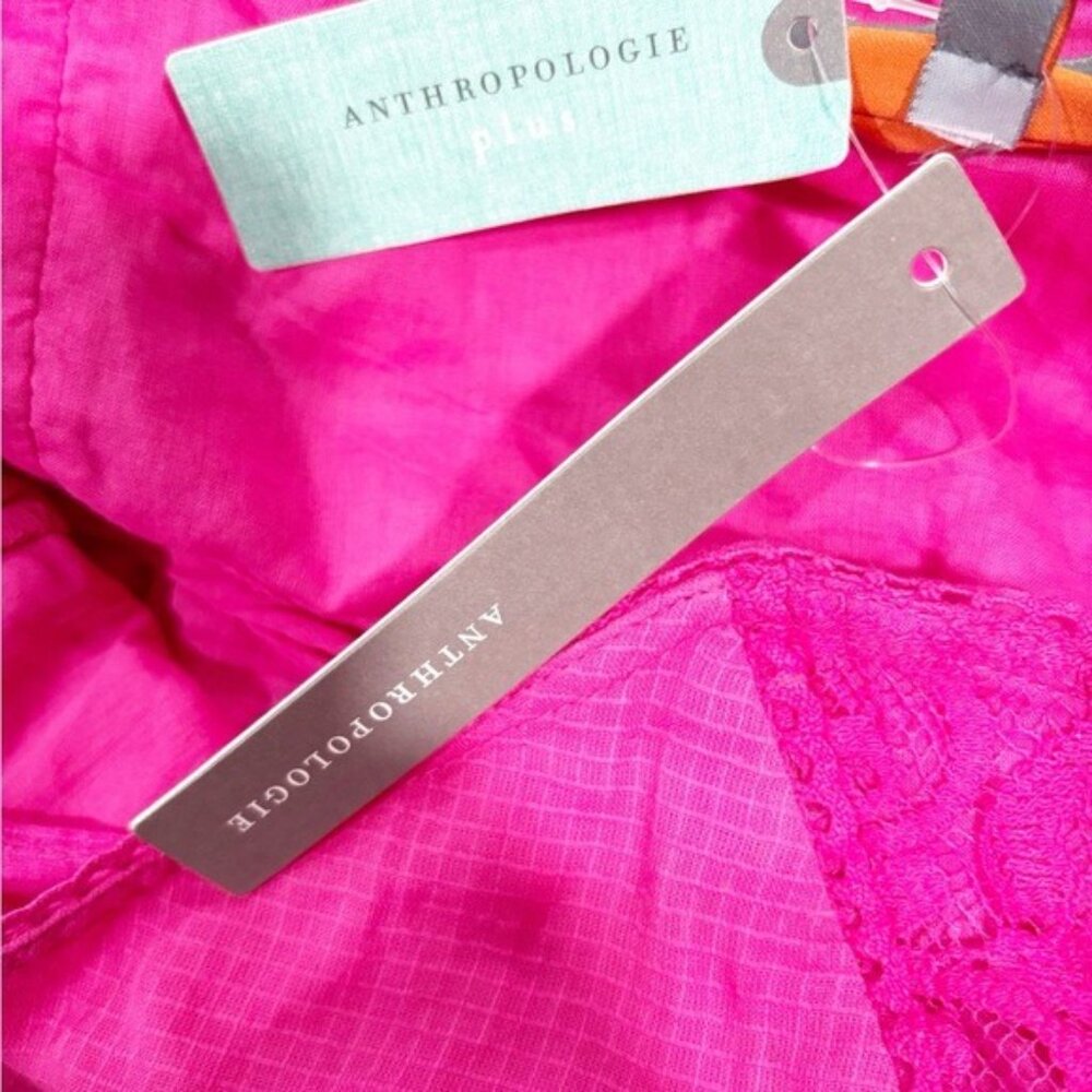 Anthropologie Pink Lace Maxi Dress - Picture 14 of 16